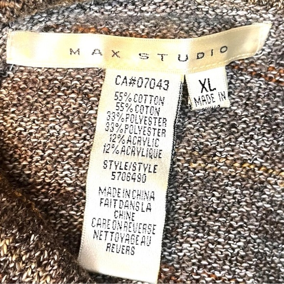 Max Studio Melange Brown Long Line Cowl Neck Sweater - Picture 13 of 15